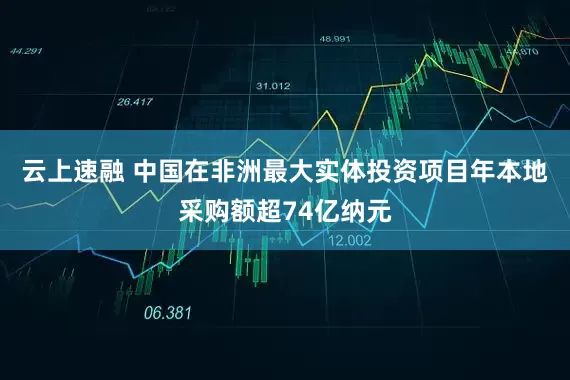 云上速融 中国在非洲最大实体投资项目年本地采购额超74亿纳元